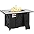 Yaheetech Propane Fire Pit 43 inch Gas Fire Pit Table 50,000 BTU Auto-Ignition 2 in 1 Gas Firepit with Ceramic Tabletop, Steel Base, Glass Fire Stones and Waterproof Cover, CSA Certification