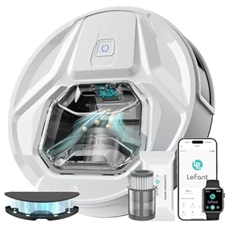 Lefant Aspirateur Robot M320, 6000Pa d'Aspiration, Évitement Précis des Obstacles, Détection de Tapis, Zones Interdites, Idéal pour Les Poils d'animaux, Cheveux et Sols Durs Tapis, Contrôle App/Alexa