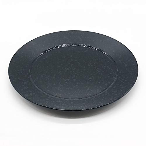 Plato grande redondo まえじゅう漆器 color mármol negro miniatura 2