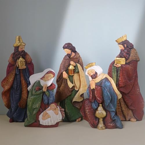 Scène de la Nativité Ensemble Décor Intérieur Église Table École : Collection Teksome - 8