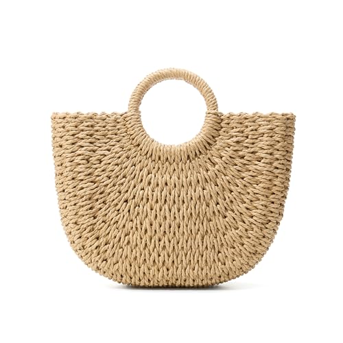 Bolso Tote de playa de paja para mujer 2026 miniatura 5