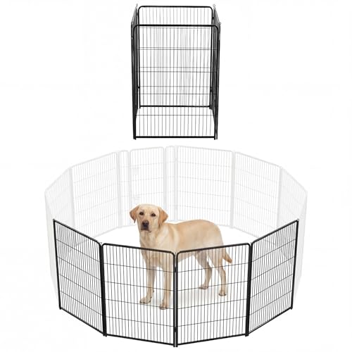 Image of NEWBULIG Dog Playpen Indoor 4 Panels 40 Inch, Metal Outdoor Dog Fence Pen