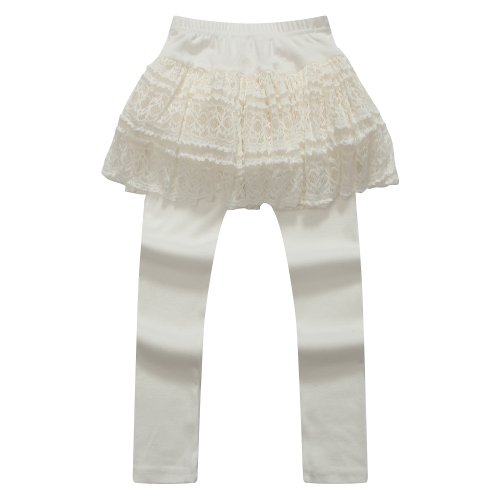 Richie House Little Girls' Tights with Lace Tutu-Style Skirt RH08823