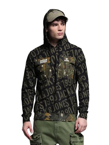 Image of JACK & JONES Men's Cotton Blend Hooded Neck Sweatshirt