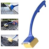 Bristle-Free BBQ Grill Steam Brush with Replaceable Heat Resistant Kevlar Head & Multi-Function Scraper Tool for Most Grates, BBQ Grill Cleaner for Safe, Heavy-Duty for Weber Grill Accessories