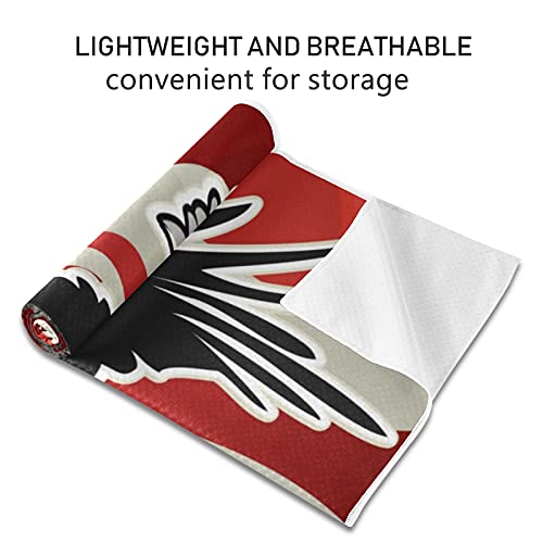 image for Mazeann American Redoubtable Eagle with USA Flags Yoga Mat Towel, Supe