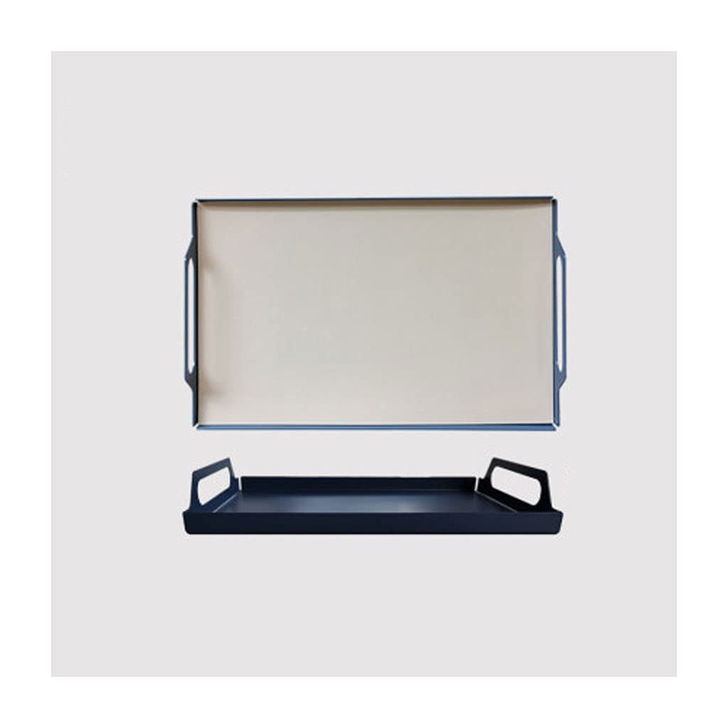 Bandeja Bandeja Impermeable Rectangular, Bandeja de Almacenamiento del hogar Bandeja de la Taza de Agua for la Torta de la Taza de té Grande Bandejas para Servir Comida(B)