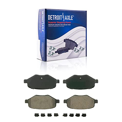 Image of Detroit Axle - Rear Brake Kit for Ford 2011-2019 Explorer 2009-2019 Flex | 2010-2019 Taurus Lincoln 2009-2012 MKS 2011-2012 Edge MKX, Drilled Slotted Rotors Ceramic Brake Pads 20pc Lug Nuts: 12.99 inch in