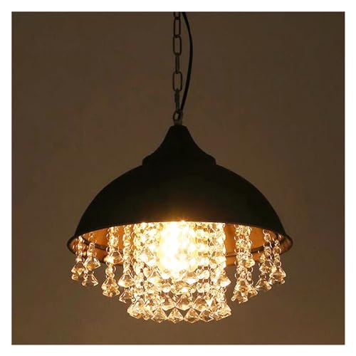 Lustre demi-boule de cristal rétro loft pour salon et salle à manger