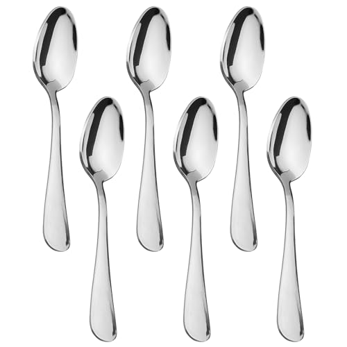 H HANSEL HOME 6 Cucharas de Postre 15x3,2 cm Cucharillas Postre Acero Inoxidable 18/0 Acabado Pulido