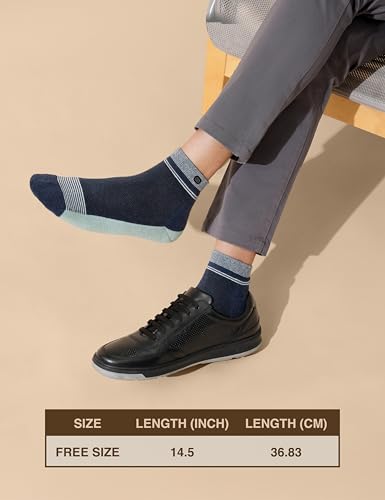 Image of Symbol Premium Men's Cotton Sports Socks Unisex | High Ankle Length | Odour-Free & Anti-bacterial | Cushioned Base | Available in Combo Packs