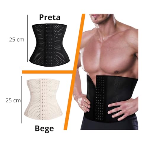 Cinta Espartilho Corset Corpete Modeladora Redutor Cintura seca Barriga Academia Fitness Postura (Be