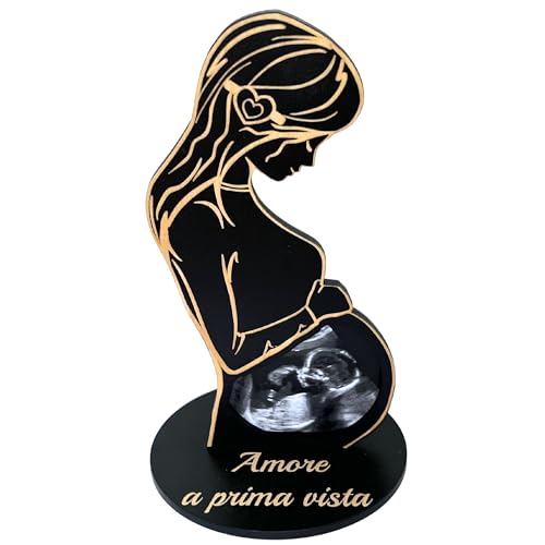 Heart's Sign Idee Regalo per Donne Incinta Cornice Ecografia | Futura Mamma Sonogramma | Cornice Amore a Prima Vista Ecografia