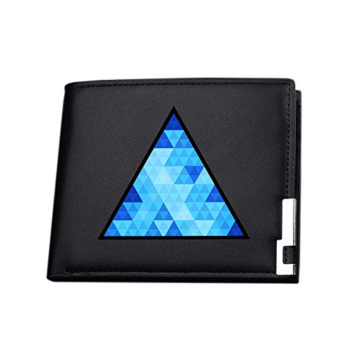 Preisvergleich Produktbild Detroit Become Human Geldbörsen Dauerhafte Geldbörse Bi-Falten Männer Geldbörsen Kreditkarteninhaber Geldbeutel-Münzen-Mappe (Color : Black05, Size : 12 X 10 X 1.5cm)