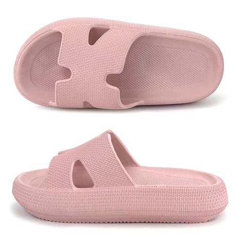 Image of Haifago Cloud Slippers for Womens Soft Foam Recovery Slides, Pillow Cushion Sandals for Women, House Bathroom Dorm Shower Essentials