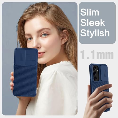 Nillkin for Samsung S25 Plus Case with Camera Cover, Slim Protective Shockproof Bumper Hard Cover Case for Galaxy S25 Plus Phone Case 6.7" Blue by Nillkin - Image 5