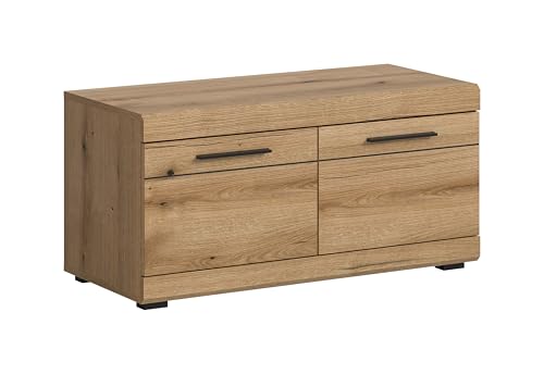 xonox.home Garderobe Scout Sitzbank Bank Garderobenbank Flurbank Truhe Schuhregal in Evoke Oak Eiche Nb., ca. 90x44x40 cm xonox.home Garderobe Scout Sitzbank Bank Garderobenbank Flurbank Truhe Schuhregal in Evoke Oak Eiche Nb., ca. 90x44x40 cm