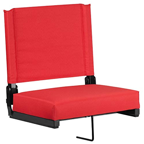 Flash Furniture Grandstand Comfort Seats by Flash with Ultra-Padded Seat in Red