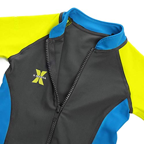 IMEKIS Kids Girls Boys Full Wetsuit Rash Guard Long Sleeve Zippper One Piece Swimsuit Swimwear Summer Bathing Suit 2-8T4