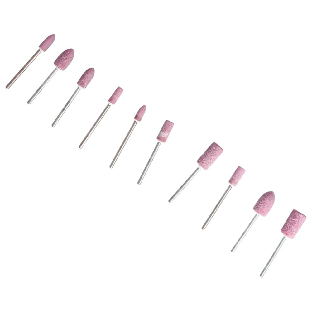 Utoolmart 2,35 mm Pietra Abrasiva Punti Corindone Rettifica Testa Lucidatura Ruota Shank 1 set