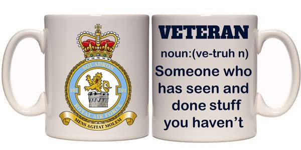 RAF 101 Squadron Mug (MI50) Military Veteran Noun Airman Royal AIR Force 11oz & 15oz Gift (11oz)