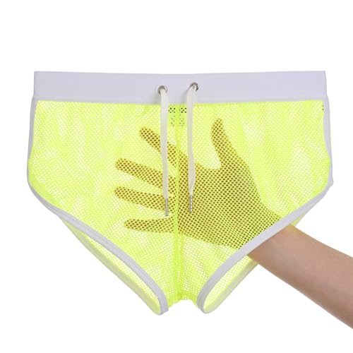 JINSHI Men's Mesh Shorts,Sexy Fishnet Boxer Underwear,See Through Openwork Boxers for Men2
