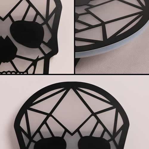 Image of Battery Wall Lamp with RGB Color and Changing APP, Magnetic Cordless Skull Wall Sconces with Music Rhythm, Modern Smart LED Bedside lamp for Bedroom Living Rooms