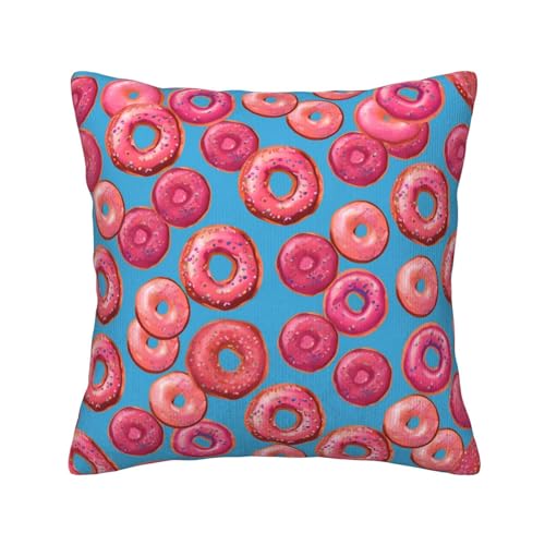 Housses de coussin imprimé beignets pour canapé et salon cocooning