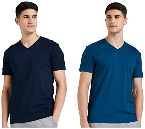 Image of Jockey Men Regular Fit V Neck Half Sleeved T-Shirt (Pack of 2)