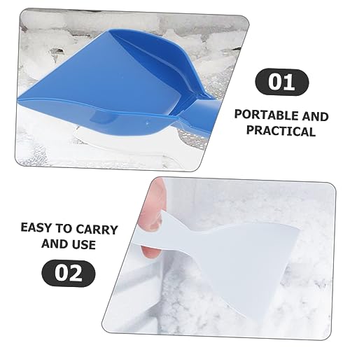 INOOMP 4pcs Ice Scraper Plastic Ice Shovel Versatile Scraper Kitchen Cleaning Shovel Plastic Snow Shovel Ice Spade Utility Scoop Ice Remover Ice Removing Shovel Freezer Thicken Pp