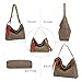 FRESHBRIEFS Woven Suede Shoulder Bag for Women's Suede Hobo Bag Tote Fashion Handbag Satchel for Work Weekend Travel Crescent Purse 2025