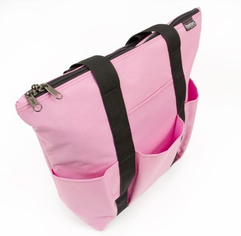 3 Pocket Zippered Tote (Pink) - Image 5