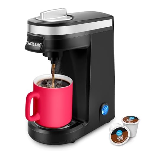 CHULUX Single Serve Coffee Maker Brewer for Single Cup Capsule with 12 Ounce Reservoir,Black