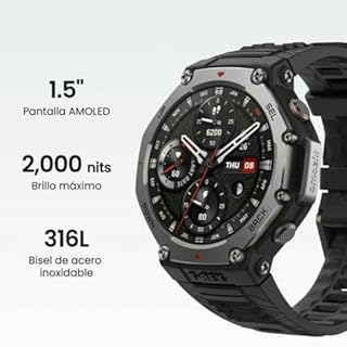 Amazfit T-Rex 3 Outdoor Smartwatch 48mm Écran AMOLED, Cartes et Navigation Hors Ligne, GPS Double Bande à 6 Systèmes Satellites, Autonomie de 27 Jours, Paiement NFC, 170 Modes Sportifs pour Aventure