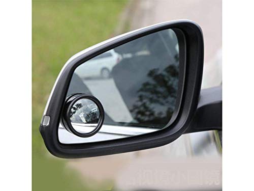 Image of Automaze 2 pieces 3R-062 Cars Rear View Blind Spot Plastic Mirror Adjustable 360 Degree Wide Angle View Paste Type Auxiliary Mirrors Black