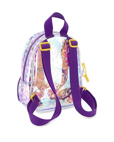 Image of Skip Hop x Blippi Meekah Mini Toddler Backpack with Clear Transparent Design, Adjustable Padded Straps, Front Zip Pocket & Character Zipper Pull, Age 3+