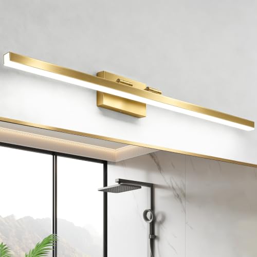 Image of IZORRO Modern Bathroom Vanity Light 48 inch, Rotatable, 36W Dimmable Led Bathroom Light Fixture Over Mirror, Gold Vanity Light Bar (Cool White 6000K)