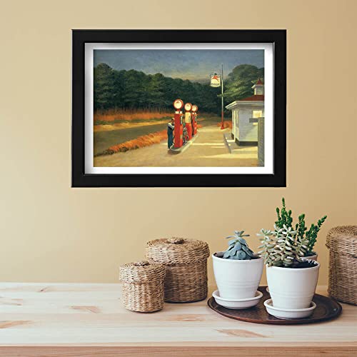 Impression d'art Gaz Edward Hopper par Spiffing Prints format medium mat - 2