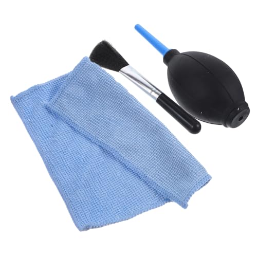 TEHAUX Ergonomic Design Dust Blower Pump Camera Cleaner Double Head Brush Dust Blower for Random Style
