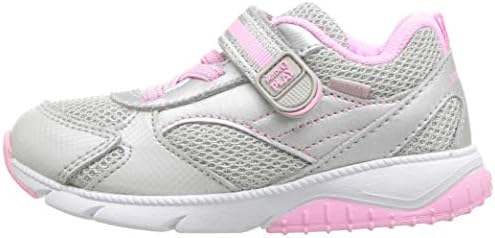 Stride Rite Girls Indy Leather Athletic Sneaker, Silver, 4.5 X-Wide Toddler | Image 7