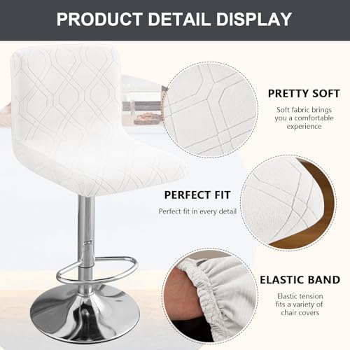 Image of Chair Covers Bar Stool Cover 2pc Bar Chair Cover Swivel Bar Stool Slipcover