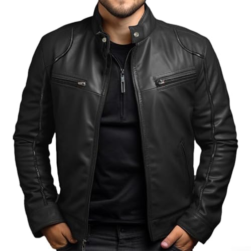 Blouson moto rétro marron idéal pour les trajets urbains et sorties automnales