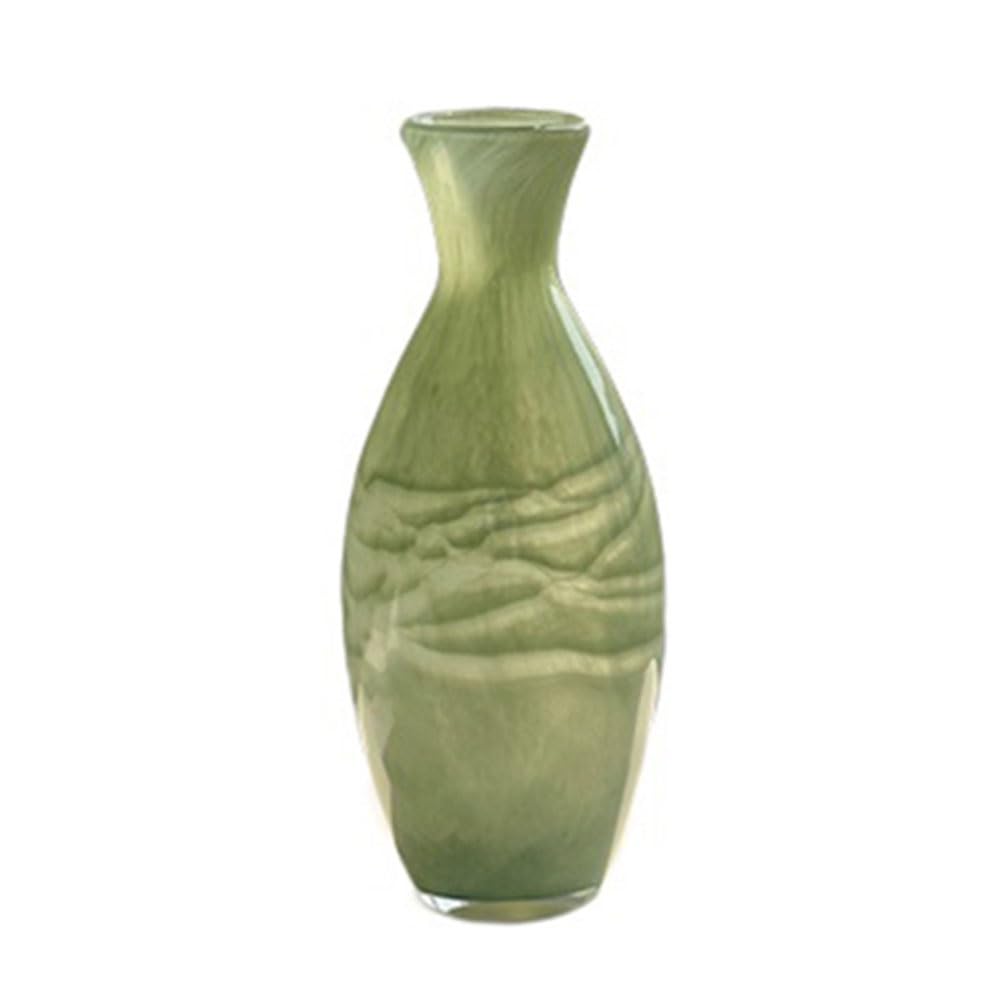 Vase en verre à motifs de nuages jade grand modèle pour arrangement floral élégant