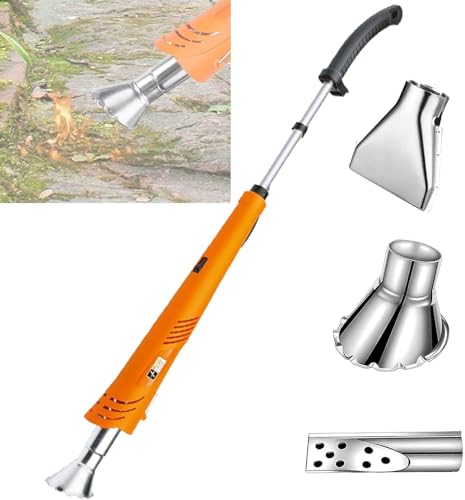 OUHKDM Asesino de Hierba eléctrica, Asesino de Hierba, 2000 W Garden Garden Weed Killer Tool con 2 boquillas, Temperatura máxima 650 ° C, Herramienta de Asesino de Hierba y Ventilador de Barbacoa
