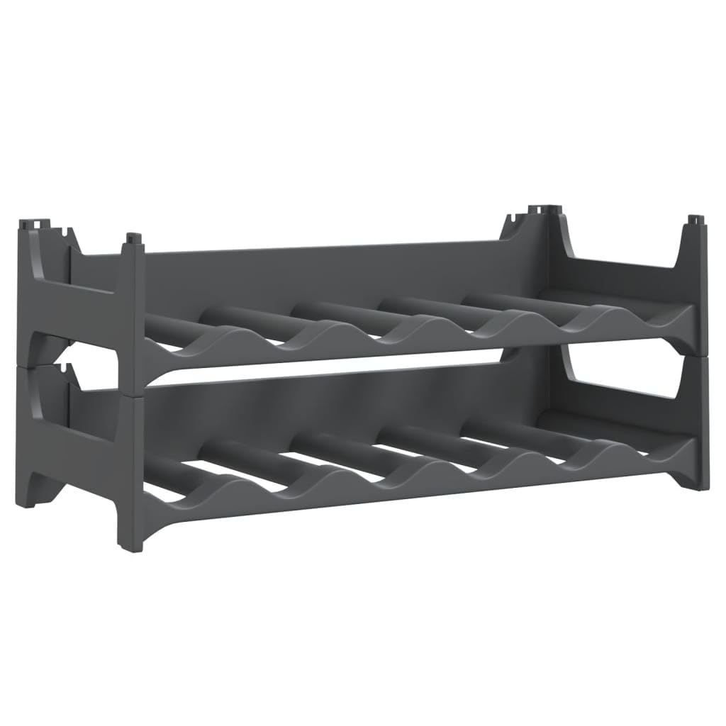 Générique Casier à vin empilable en PP pour 12 Bouteilles, Rangement de 6 récipients par étagère, Porte-Bouteilles polypropylène pour Cuisine, Garde-Manger, Armoire, Salle à Manger,