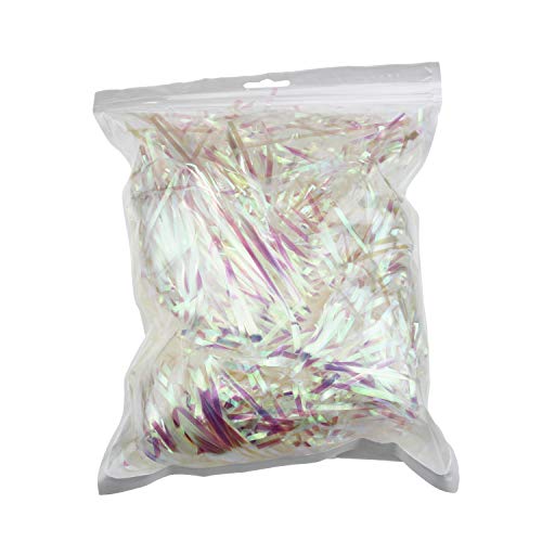 200 Grams Sparkly Iridescent Film PP Hamper Shreds & Strands Shredded Crinkle Confetti