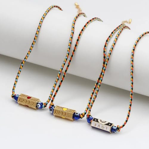 Bijoux collier evil eye rainbow de qualité supérieure pour look élégant