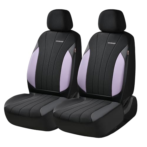 Image of Coverado Seat Covers 2-Pack, PU Leather Car Protectors Front Seats, Luxury Universal Fit Seat Covers for SUV, Truck, Sedan and Most Vehicles