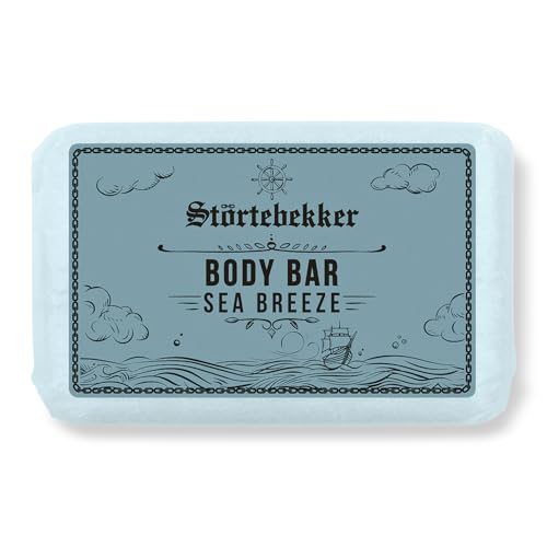Störtebekker Premium Body Bar Sea Breeze | Festes Duschgel Männer | Feste Duschseife Herren & Damen | Natürliche Reinigung herrlicher Duft | handgefertigt & ohne Zusätze (1 x 120g)