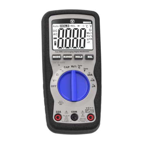 Westinghouse 1000V True RMS Auto-Ranging Digital Multimeter, AC/DC Voltmeter &amp; 10A Current, Continuity, Frequency, Temperature, Diode, Ohm, Resistance, Capacitor Tester